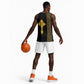 Habesha Motifs Ethiopia Basketball Jersey Tilet Black Gold LT7