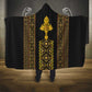 Habesha Motifs Ethiopia Hooded Blanket Tilet Black Gold