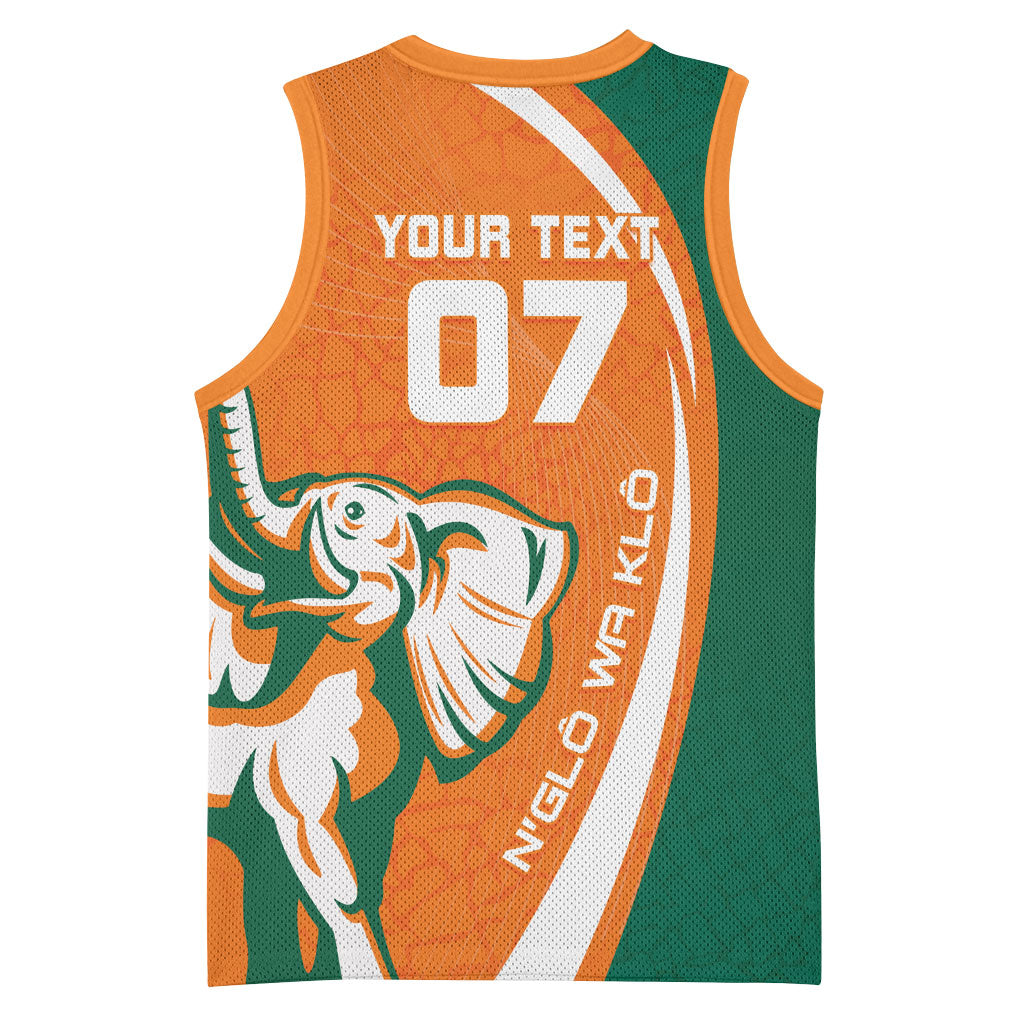 Cote d'Ivoire WC2026 Custom Basketball Jersey Making History - GO Elephants