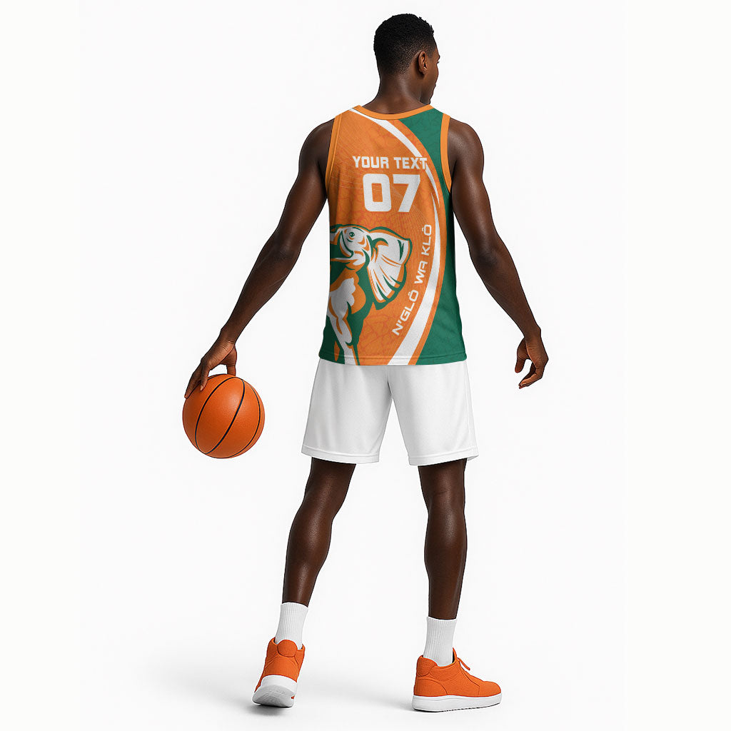 Cote d'Ivoire WC2026 Custom Basketball Jersey Making History - GO Elephants