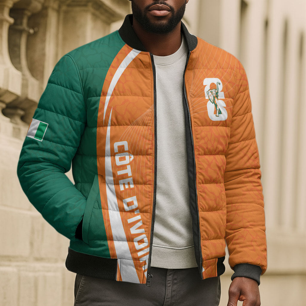 Cote d'Ivoire WC2026 Custom Bomber Puffer Jacket Making History - GO Elephants