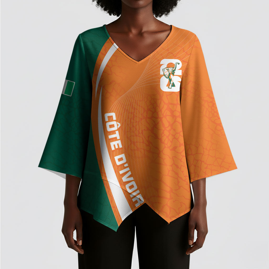 Cote d'Ivoire WC2026 Custom Kimono Sleeve Blouse Making History - GO Elephants