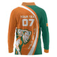 Cote d'Ivoire WC2026 Custom Long Sleeve Polo Shirt Making History - GO Elephants