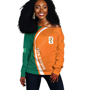 Cote d'Ivoire WC2026 Custom Off Shoulder Sweater Making History - GO Elephants