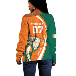 Cote d'Ivoire WC2026 Custom Off Shoulder Sweater Making History - GO Elephants