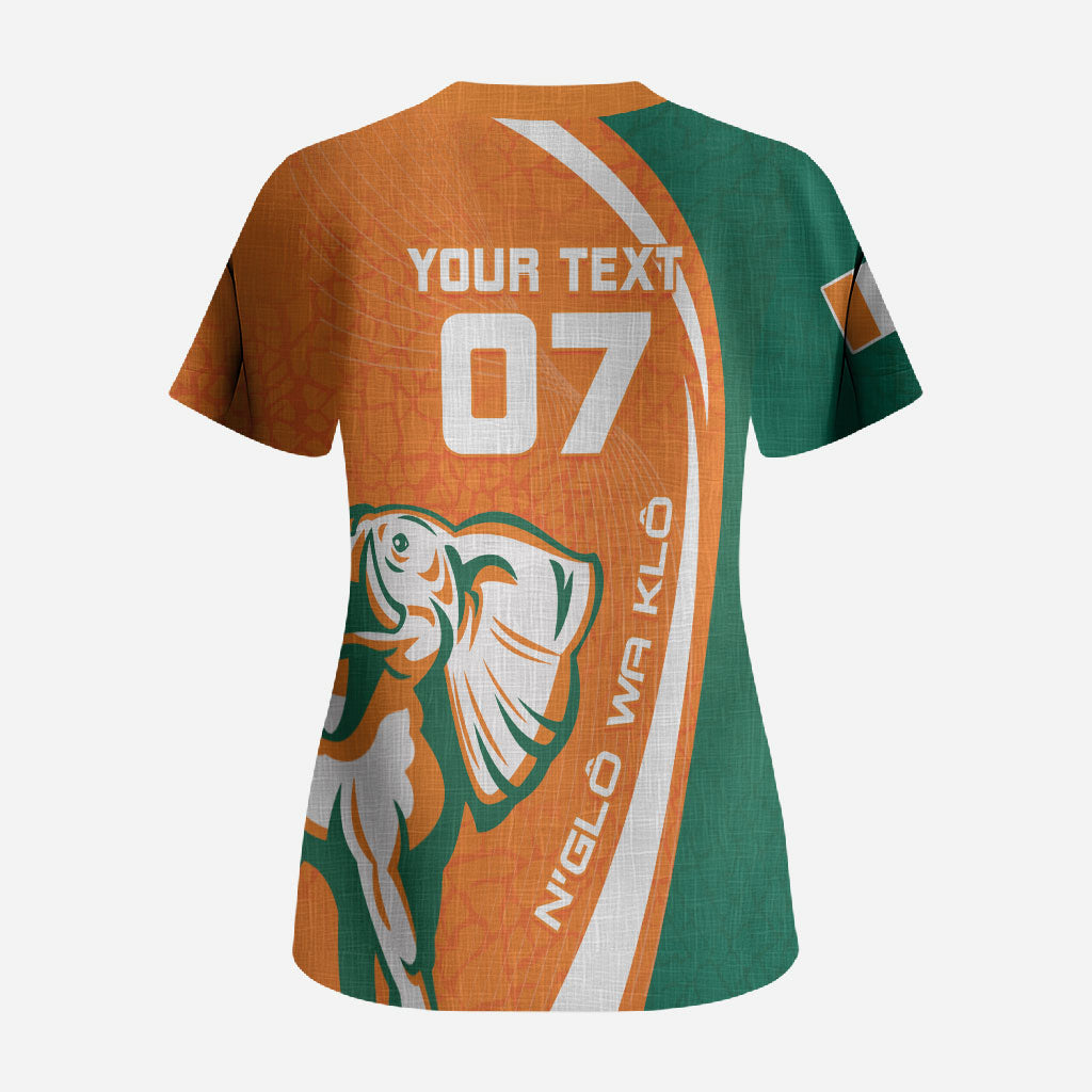 Cote d'Ivoire WC2026 Custom Scrub Top Making History - GO Elephants