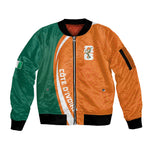 Cote d'Ivoire WC2026 Custom Sleeve Zip Bomber Jacket Making History - GO Elephants