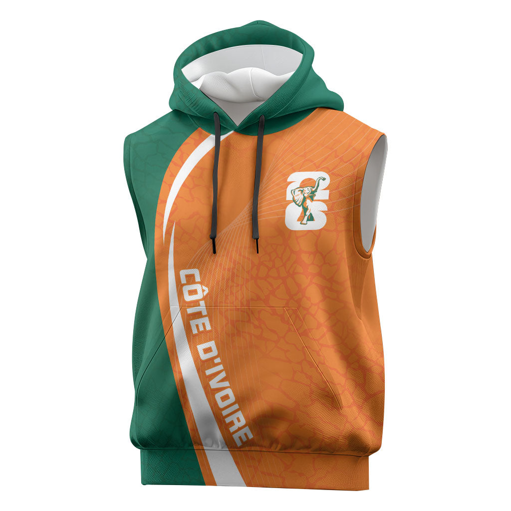 Cote d'Ivoire WC2026 Custom Sleeveless Hoodie Making History - GO Elephants