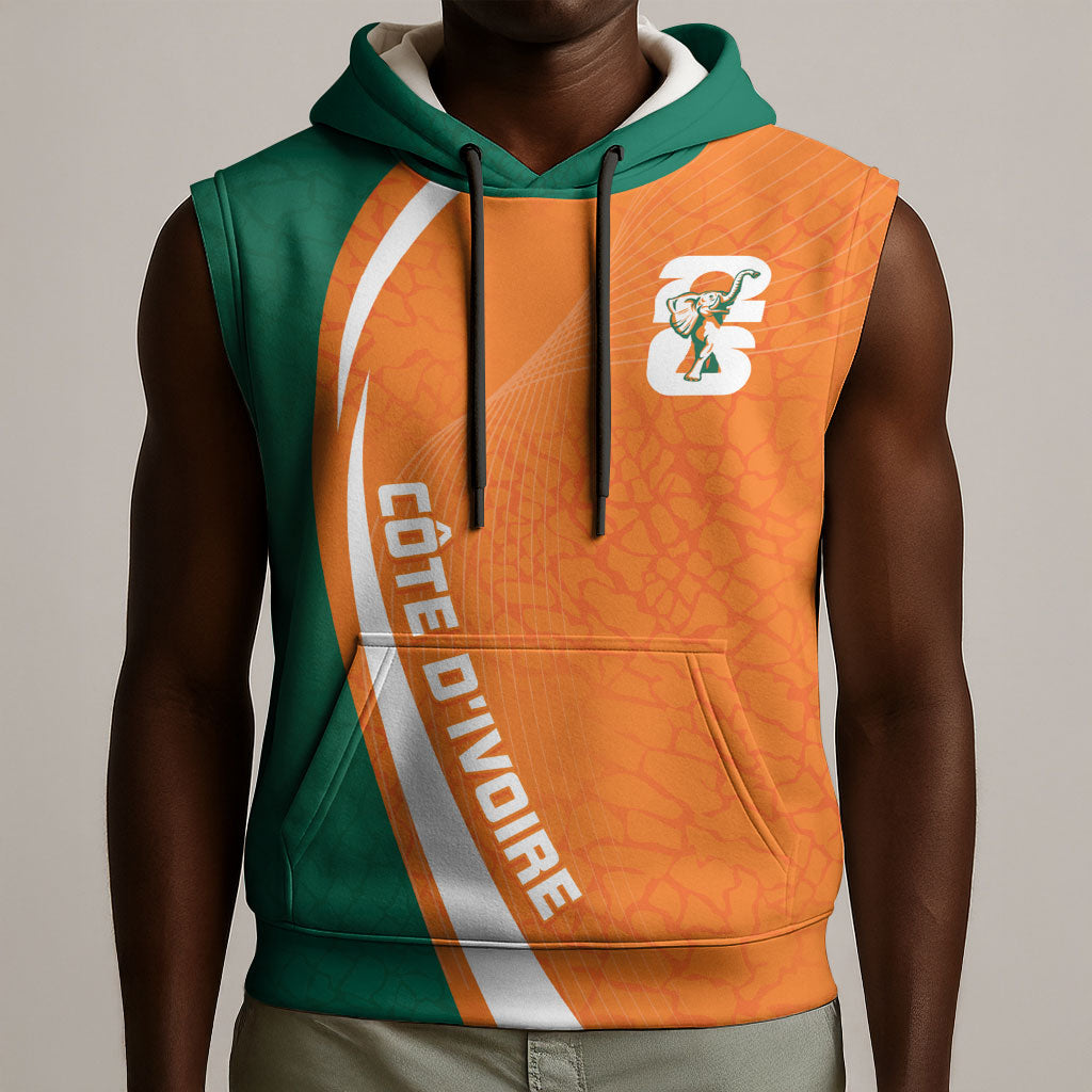 Cote d'Ivoire WC2026 Custom Sleeveless Hoodie Making History - GO Elephants