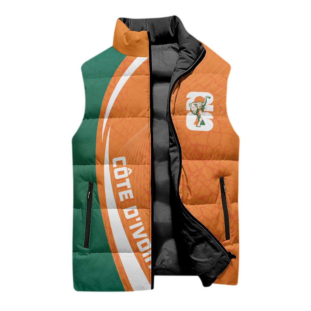 Cote d'Ivoire WC2026 Custom Sleeveless Puffer Jacket Making History - GO Elephants