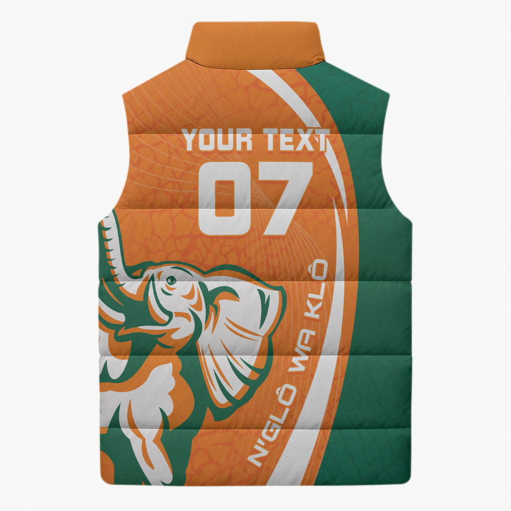 Cote d'Ivoire WC2026 Custom Sleeveless Puffer Jacket Making History - GO Elephants