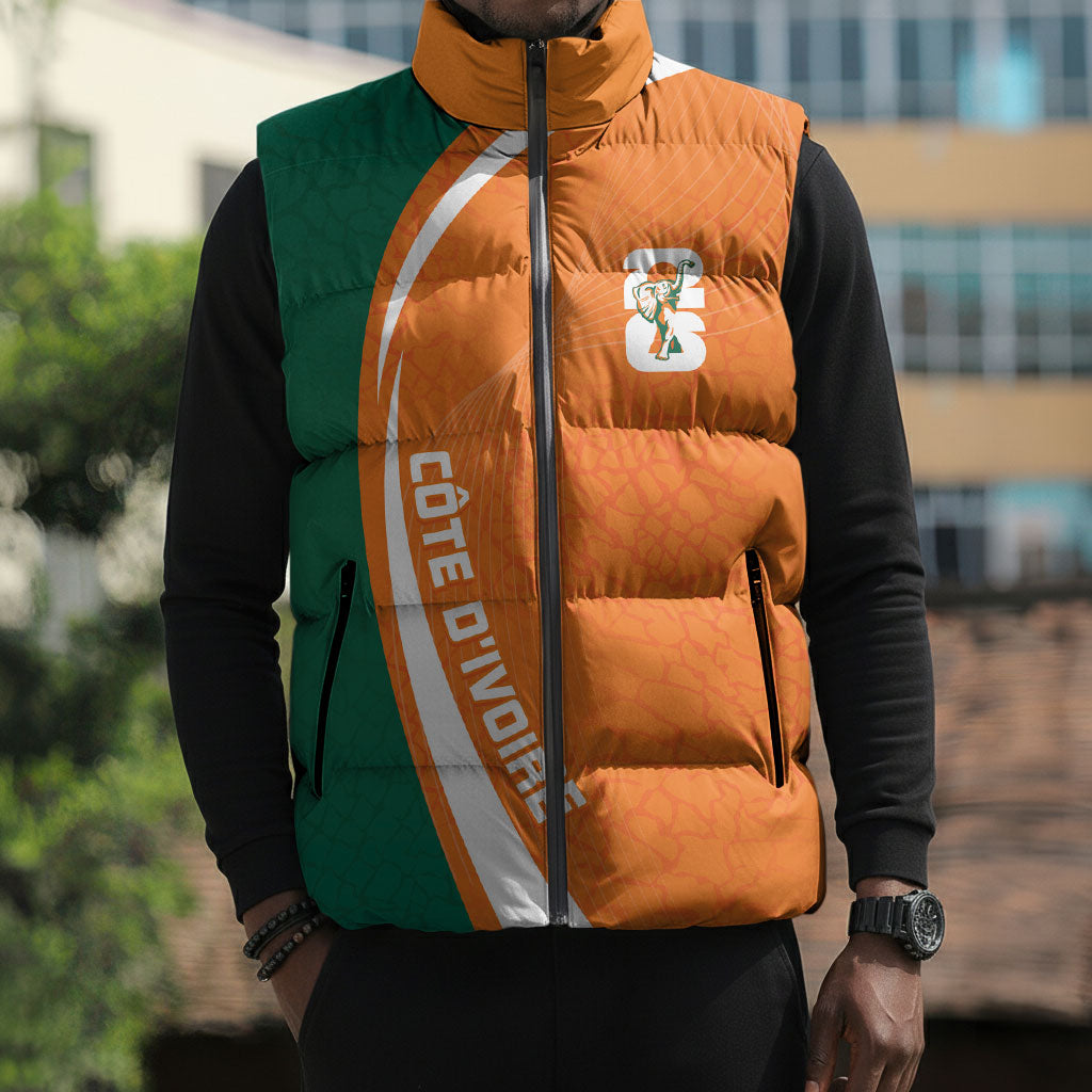 Cote d'Ivoire WC2026 Custom Sleeveless Puffer Jacket Making History - GO Elephants