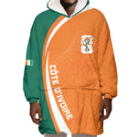Cote d'Ivoire WC2026 Custom Wearable Blanket Hoodie Making History - GO Elephants