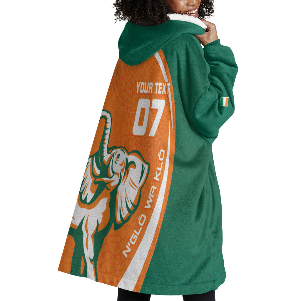 Cote d'Ivoire WC2026 Custom Wearable Blanket Hoodie Making History - GO Elephants