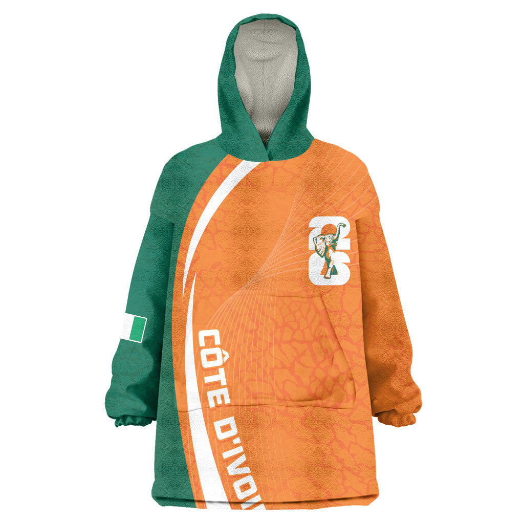 Cote d'Ivoire WC2026 Custom Wearable Blanket Hoodie Making History - GO Elephants