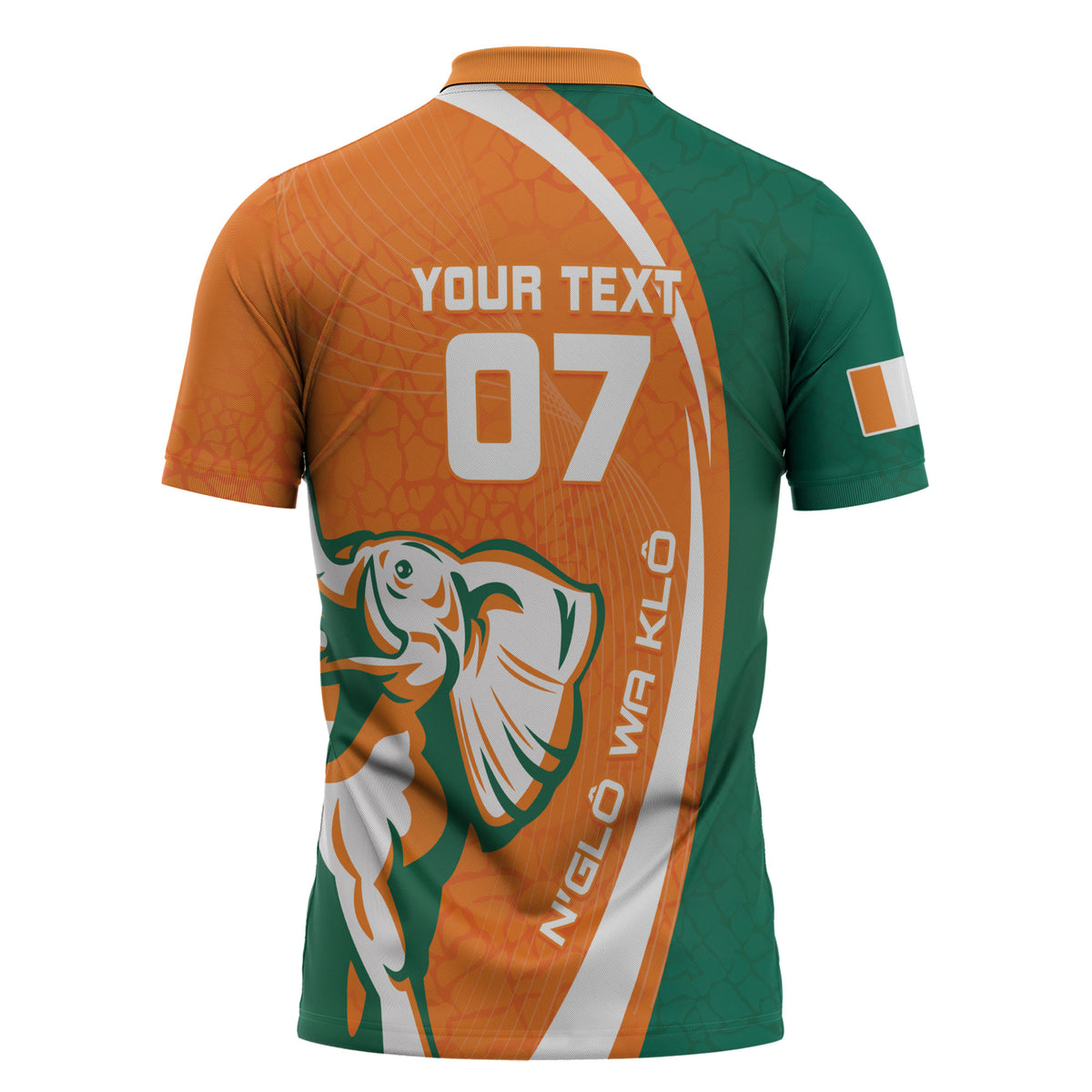 Cote d'Ivoire WC2026 Custom Zipper Polo Shirt Making History - GO Elephants