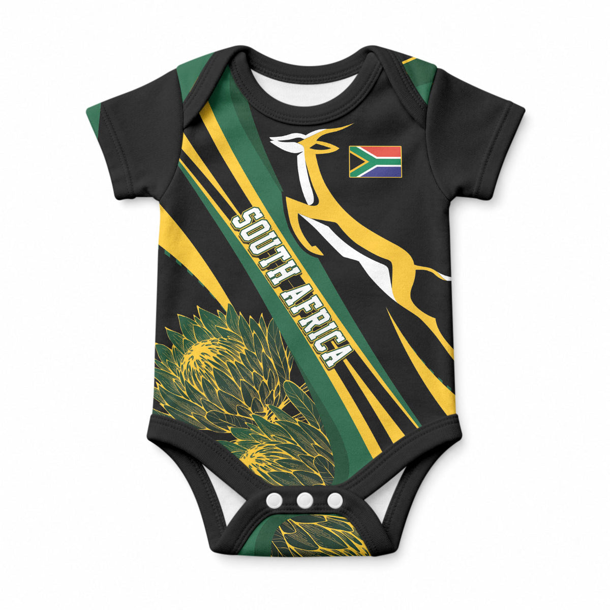 South Africa Bokke Modern Simple Motifs Baby Onesie