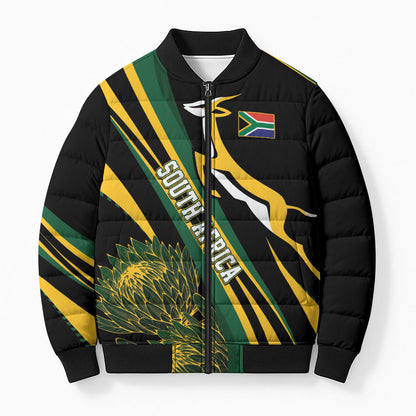 South Africa Bokke Modern Simple Motifs Bomber Puffer Jacket