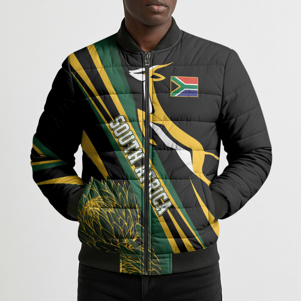 South Africa Bokke Modern Simple Motifs Bomber Puffer Jacket