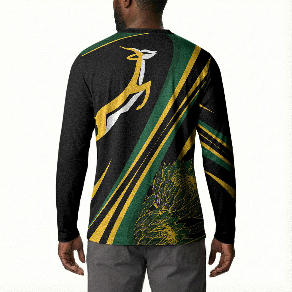 South Africa Bokke Modern Simple Motifs Button Sweatshirt
