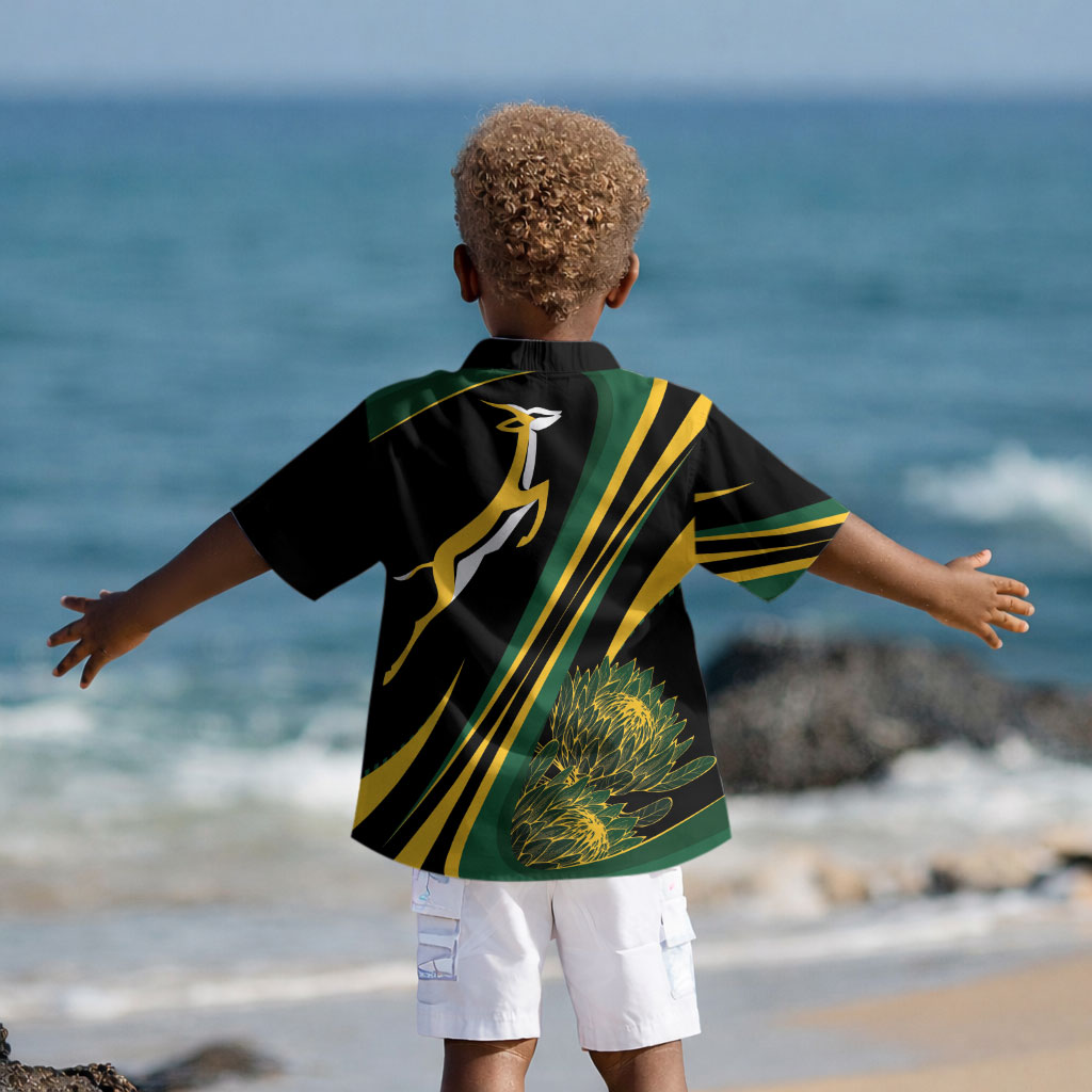 South Africa Bokke Modern Simple Motifs Kid Hawaiian Shirt