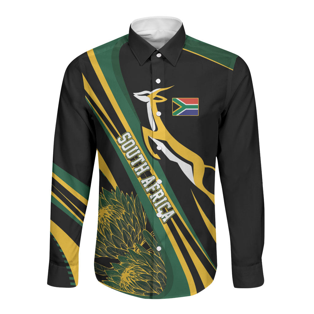 South Africa Bokke Modern Simple Motifs Long Sleeve Button Shirt