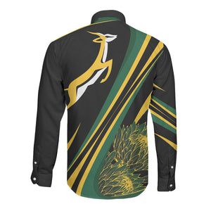 South Africa Bokke Modern Simple Motifs Long Sleeve Button Shirt