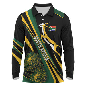 South Africa Bokke Modern Simple Motifs Long Sleeve Polo Shirt
