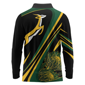 South Africa Bokke Modern Simple Motifs Long Sleeve Polo Shirt