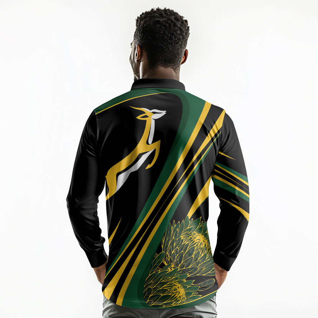 South Africa Bokke Modern Simple Motifs Long Sleeve Polo Shirt