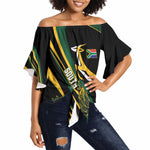 South Africa Bokke Modern Simple Motifs Off Shoulder Wrap Waist Top
