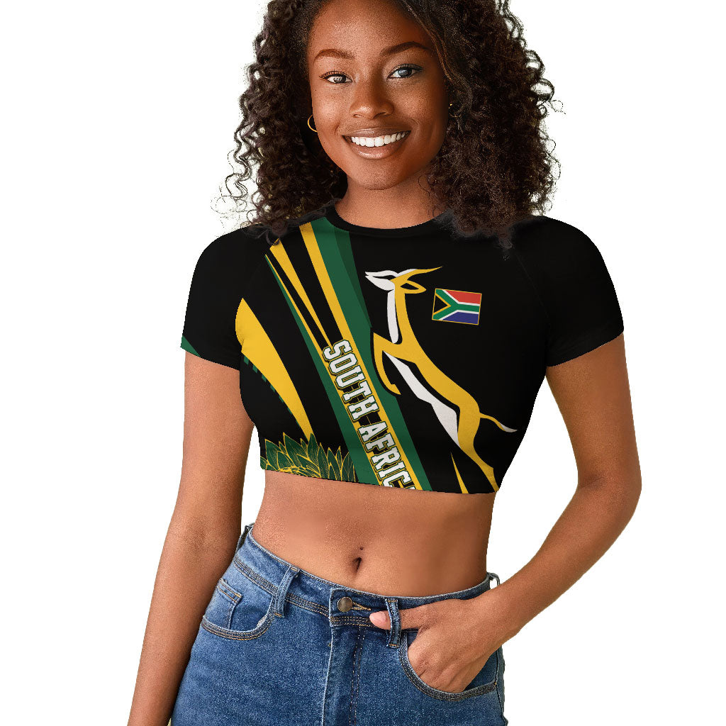 South Africa Bokke Modern Simple Motifs Raglan Cropped T shirt
