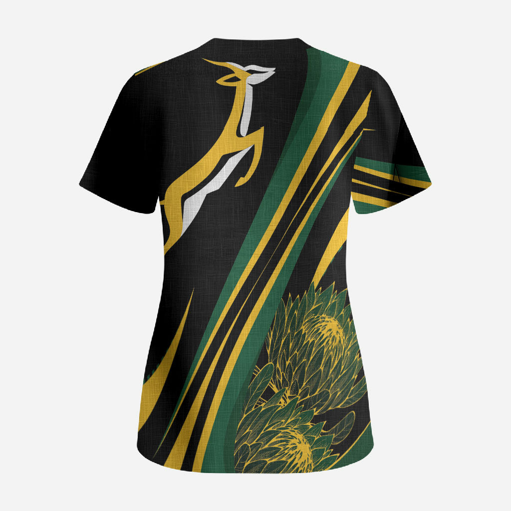 South Africa Bokke Modern Simple Motifs Scrub Top