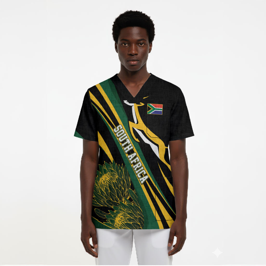 South Africa Bokke Modern Simple Motifs Scrub Top