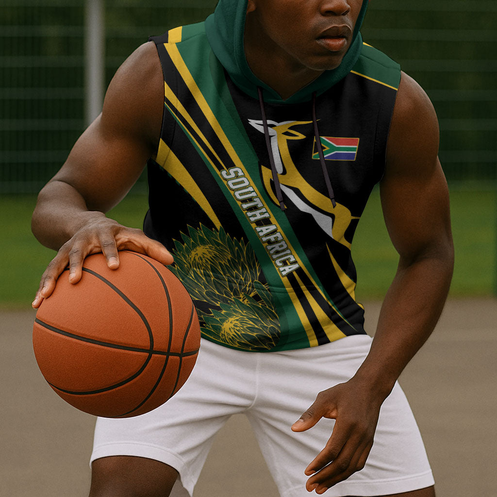 South Africa Bokke Modern Simple Motifs Sleeveless Hoodie