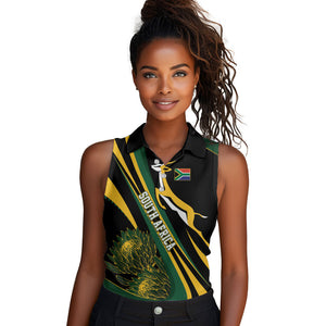 South Africa Bokke Modern Simple Motifs Women Sleeveless Polo Shirt