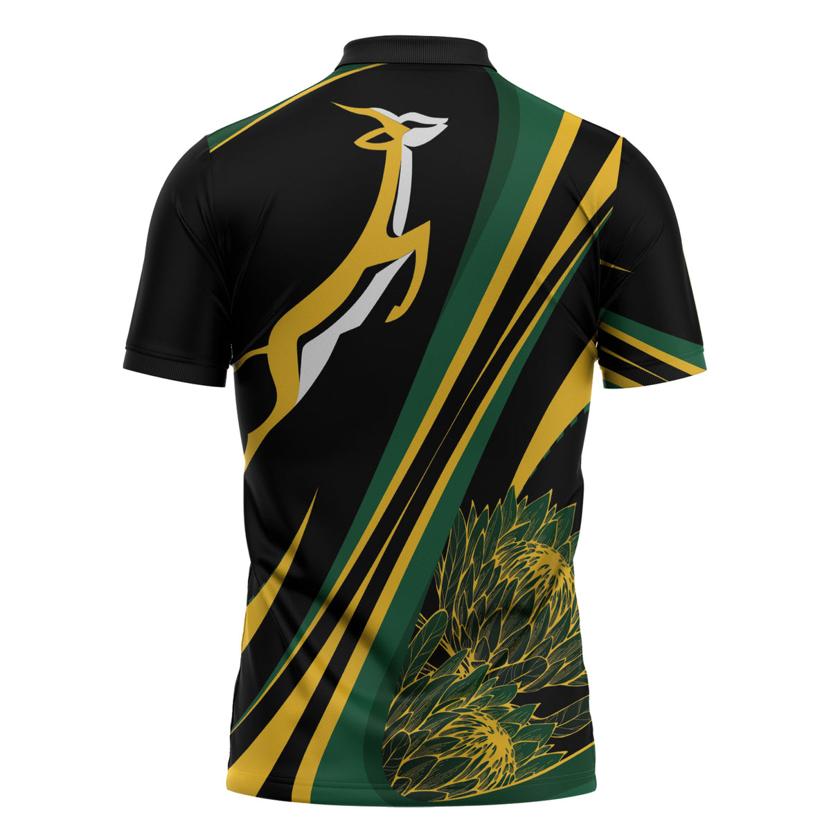 South Africa Bokke Modern Simple Motifs Zipper Polo Shirt