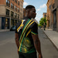 South Africa Bokke Modern Simple Motifs Zipper Polo Shirt
