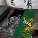 South Africa - New Zealand Greatest Rivals Rugby Area Rug Bokke Vs Kiwi