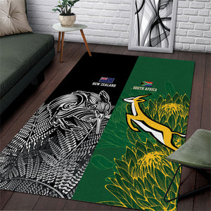 South Africa - New Zealand Greatest Rivals Rugby Area Rug Bokke Vs Kiwi