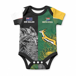 South Africa - New Zealand Greatest Rivals Rugby Custom Baby Onesie Bokke Vs Kiwi