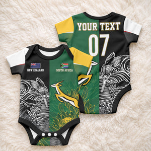 South Africa - New Zealand Greatest Rivals Rugby Custom Baby Onesie Bokke Vs Kiwi