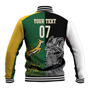 South Africa - New Zealand Greatest Rivals Rugby Custom Baseball Jacket Bokke Vs Kiwi