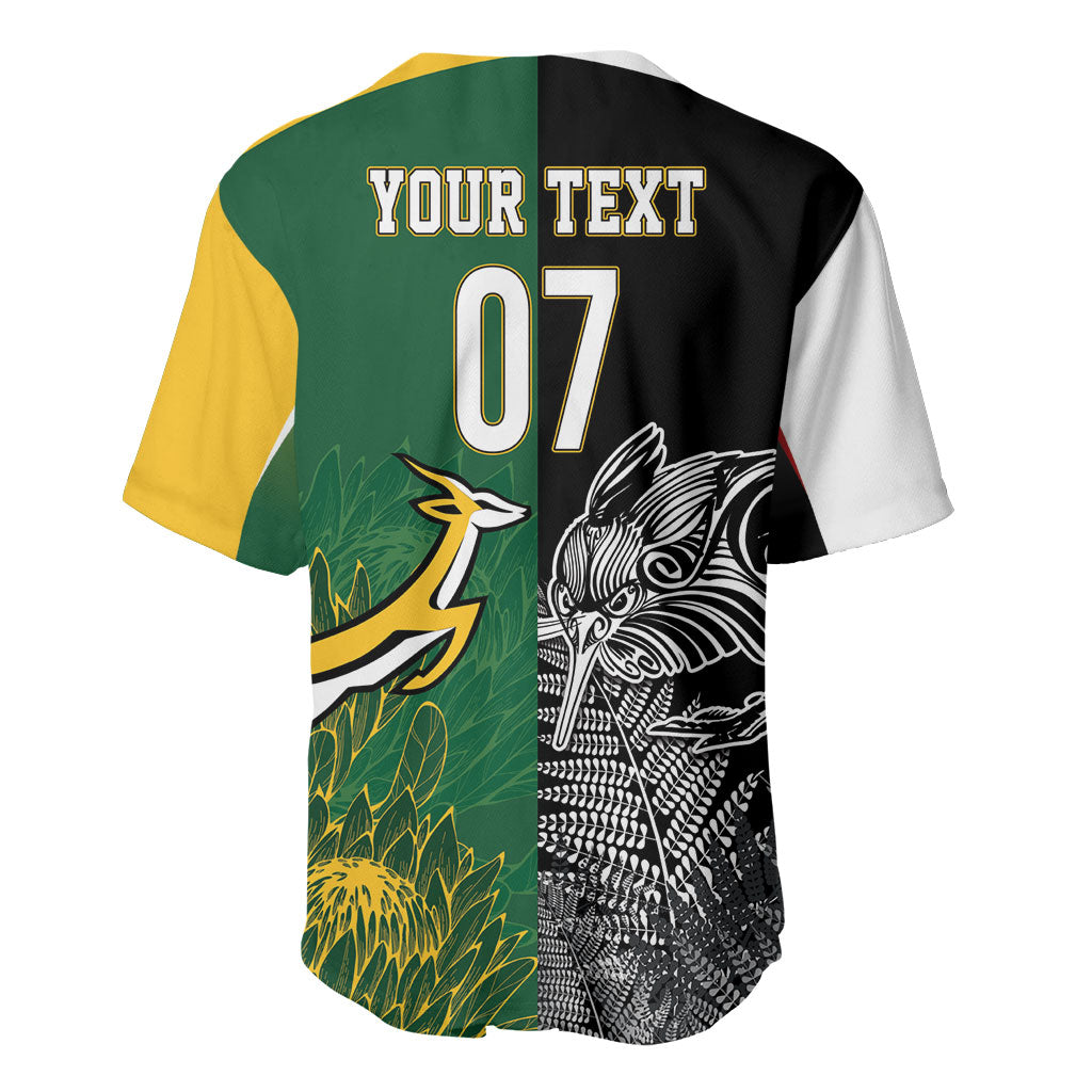 South Africa - New Zealand Greatest Rivals Rugby Custom Baseball Jersey Bokke Vs Kiwi