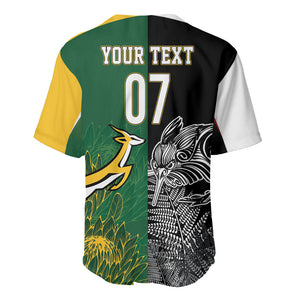 South Africa - New Zealand Greatest Rivals Rugby Custom Baseball Jersey Bokke Vs Kiwi