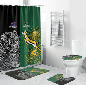 South Africa - New Zealand Greatest Rivals Rugby Bathroom Set Bokke Vs Kiwi