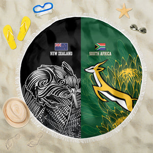 South Africa - New Zealand Greatest Rivals Rugby Beach Blanket Bokke Vs Kiwi