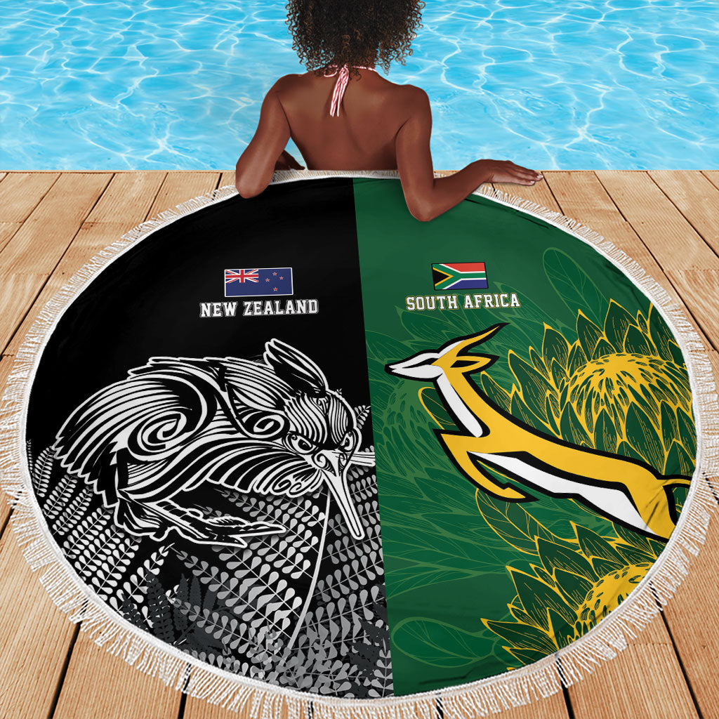 South Africa - New Zealand Greatest Rivals Rugby Beach Blanket Bokke Vs Kiwi
