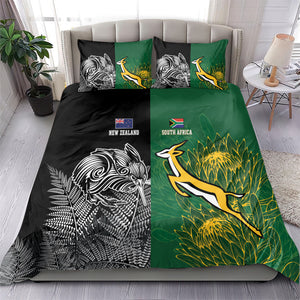 South Africa - New Zealand Greatest Rivals Rugby Bedding Set Bokke Vs Kiwi