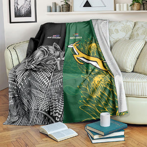 South Africa - New Zealand Greatest Rivals Rugby Blanket Bokke Vs Kiwi